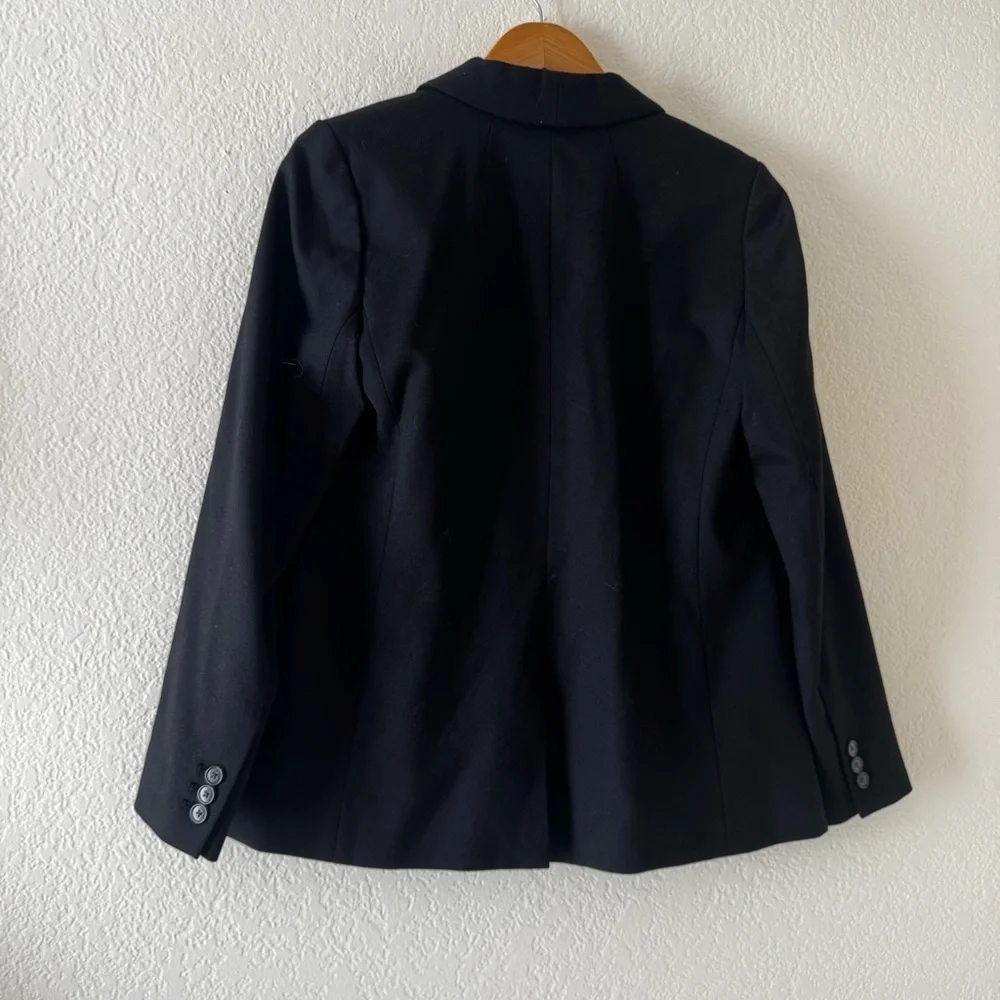 J.Crew Black Parke Blazer Wool Flannel lined